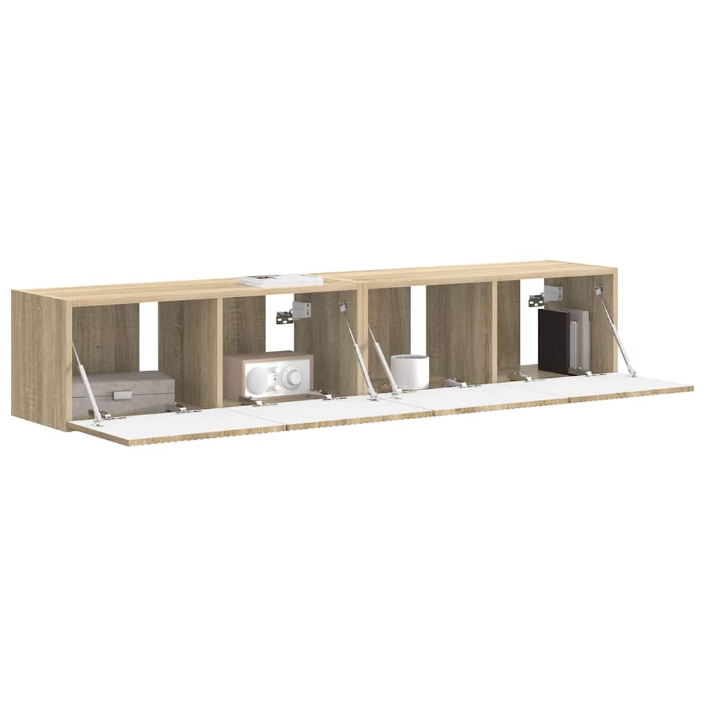 TV vægskab 2 pcs Sonoma 60 x 31 x 29.5 cm Konstrueret træ