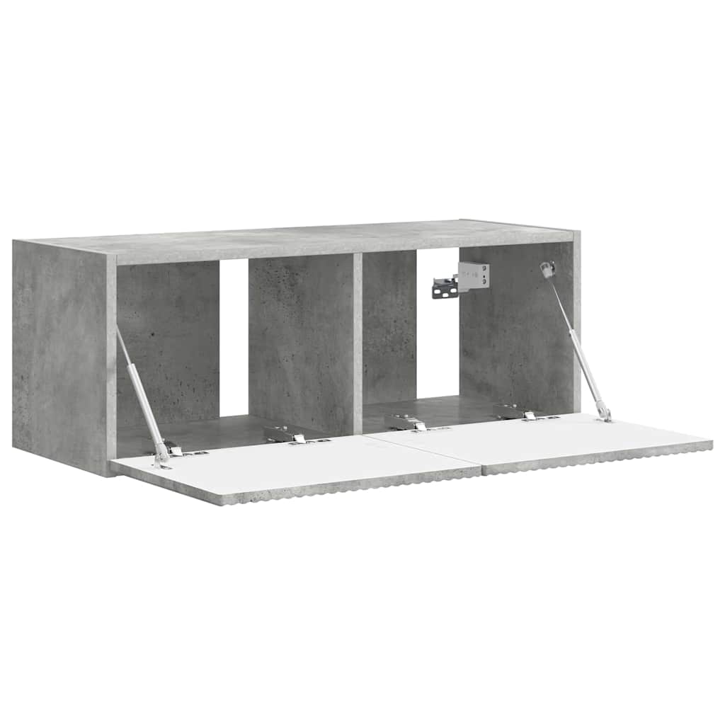 TV vægskab Beton 78,5 x 31 x 29,5 cm Konstrueret træ