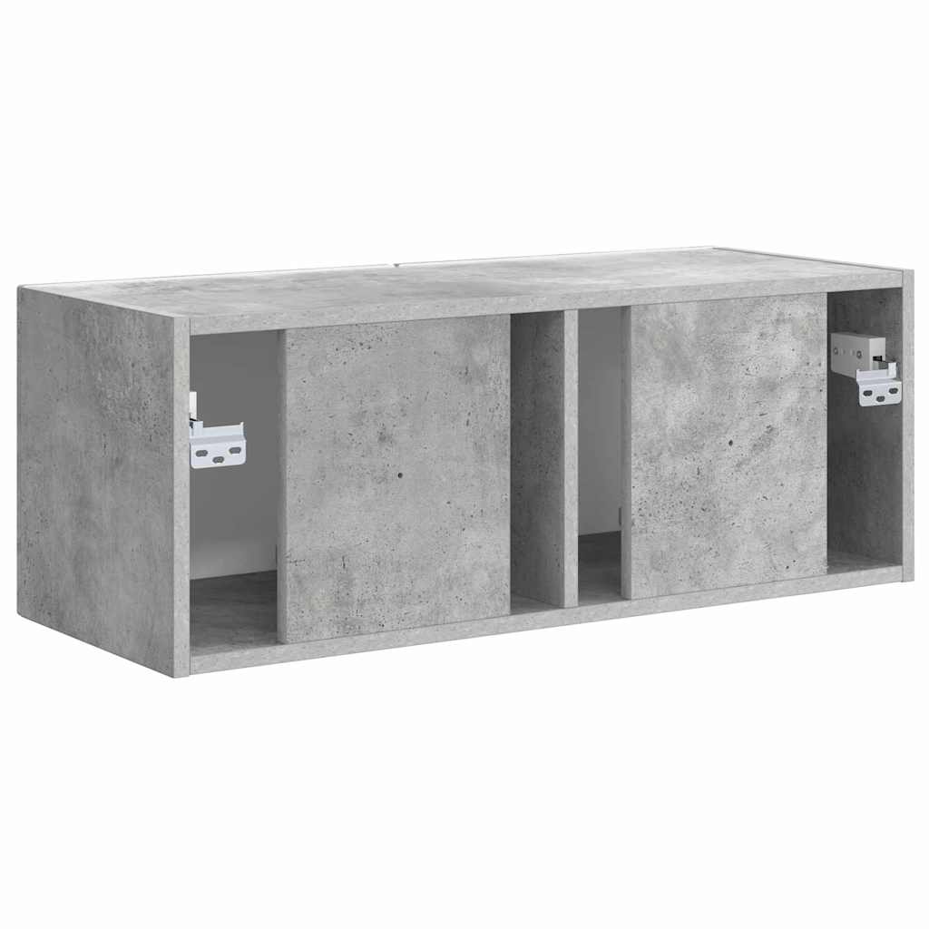 TV vægskab Vægmonteret Beton 60 x 31 x 29.5 cm Konstrueret træ