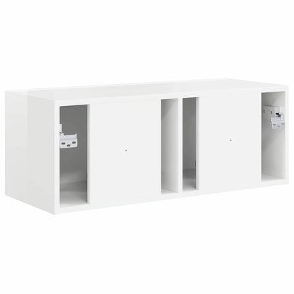 TV vægskab 78,5 x 31 x 29,5 cm Gloss Hvid Konstrueret træ