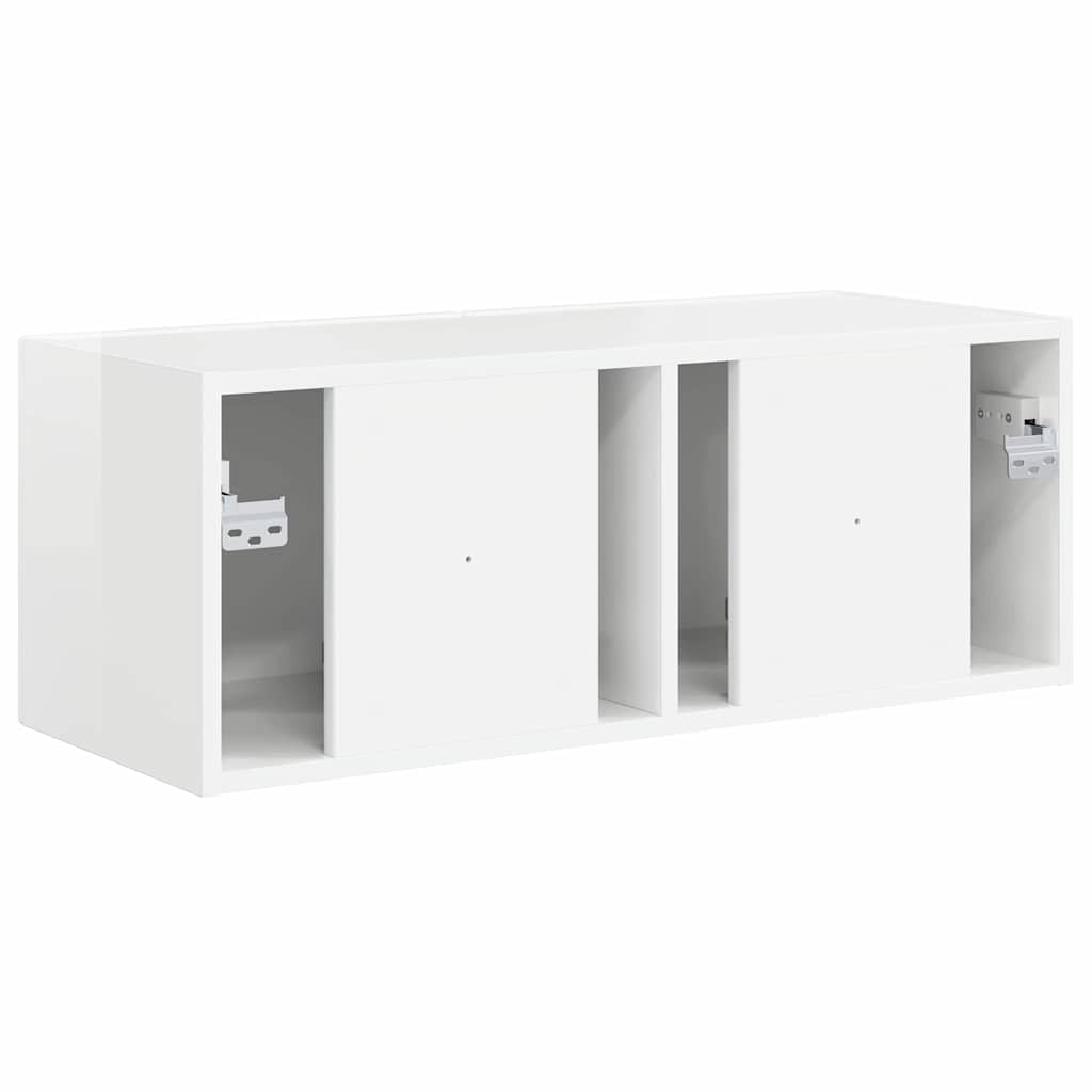 TV vægskab Gloss Hvid 60 x 31 x 29.5 cm Konstrueret træ