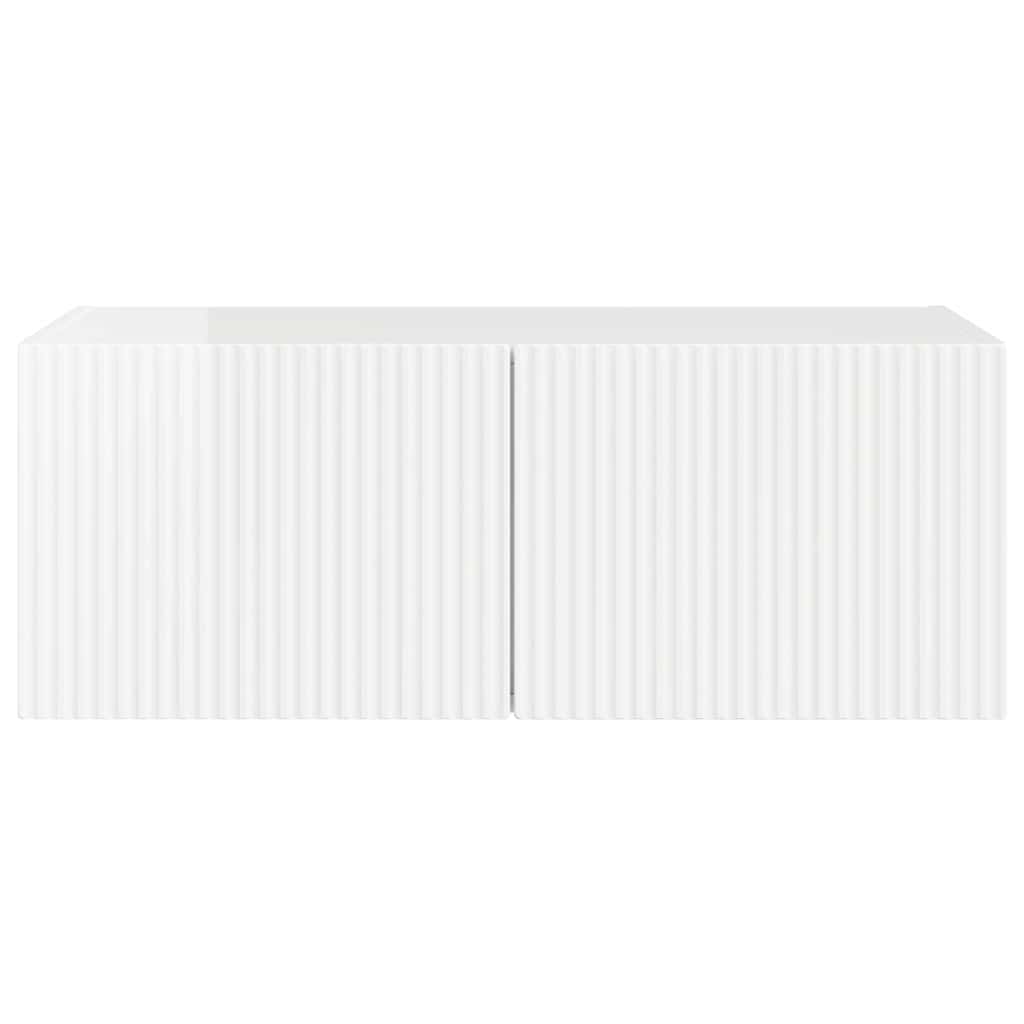 TV vægskab Gloss Hvid 60 x 31 x 29.5 cm Konstrueret træ