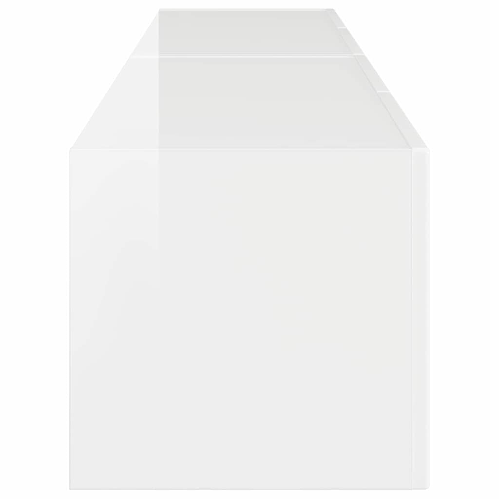 TV vægskab 2 pcs Gloss Hvid 60 x 31 x 29.5 cm Konstrueret træ
