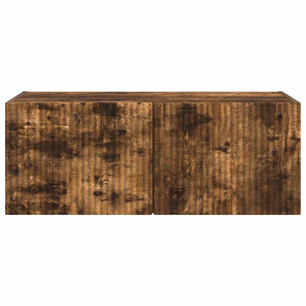 TV vægskab 78,5 x 31 x 29,5 cm Røget eg Konstrueret træ