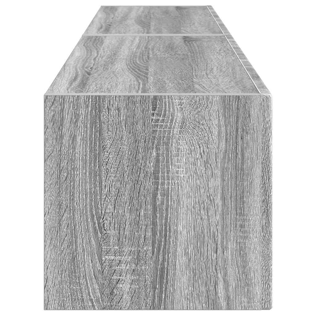 TV vægskab 2 pcs Grå Sonoma 60 x 31 x 29.5 cm Konstrueret træ