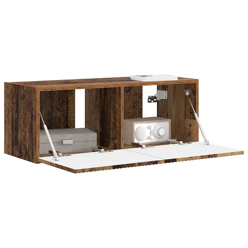 TV vægskab Gammelt træ 60 x 31 x 29.5 cm Konstrueret træ