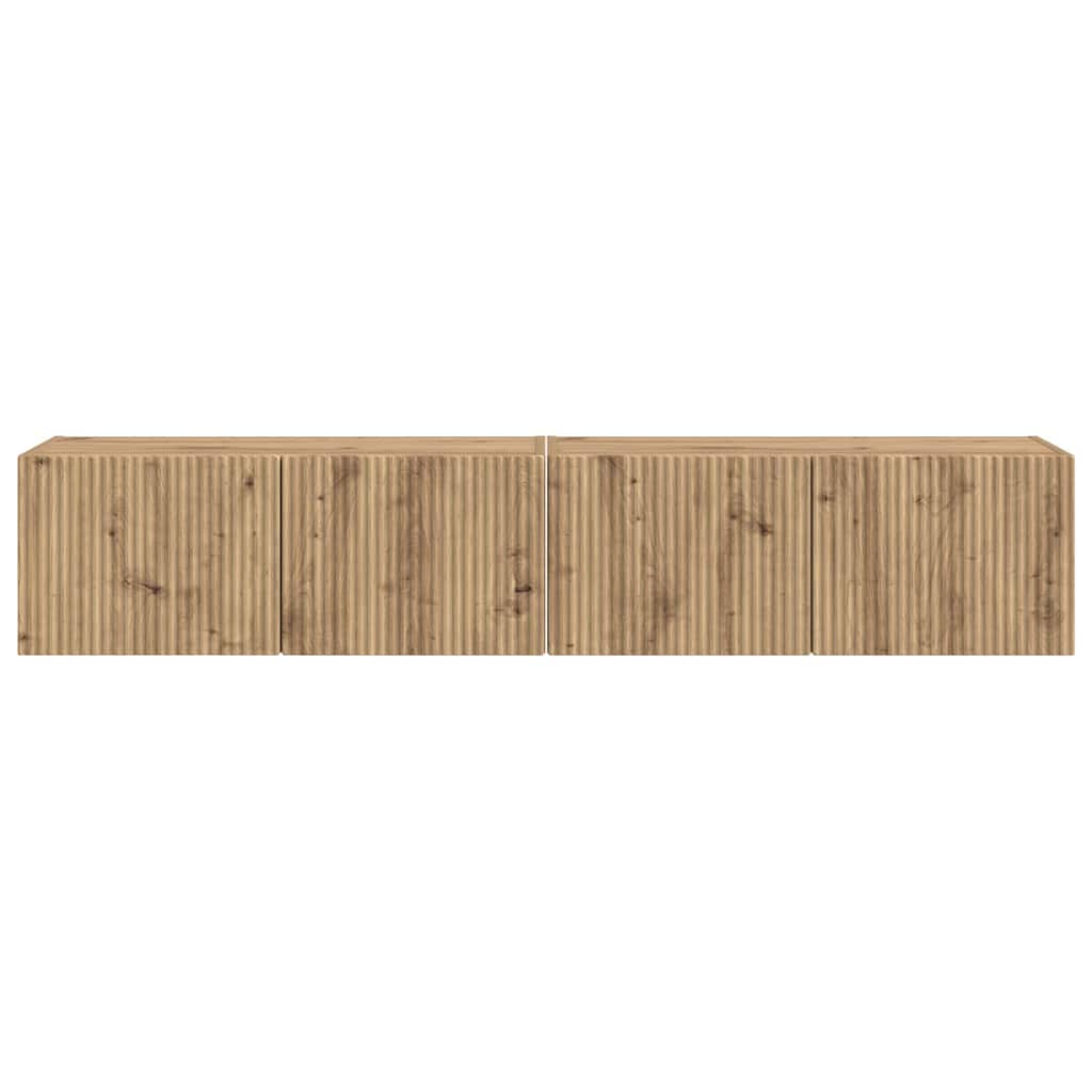 TV vægskab 2 pcs Artisan eg 60 x 31 x 29.5 cm Konstrueret træ