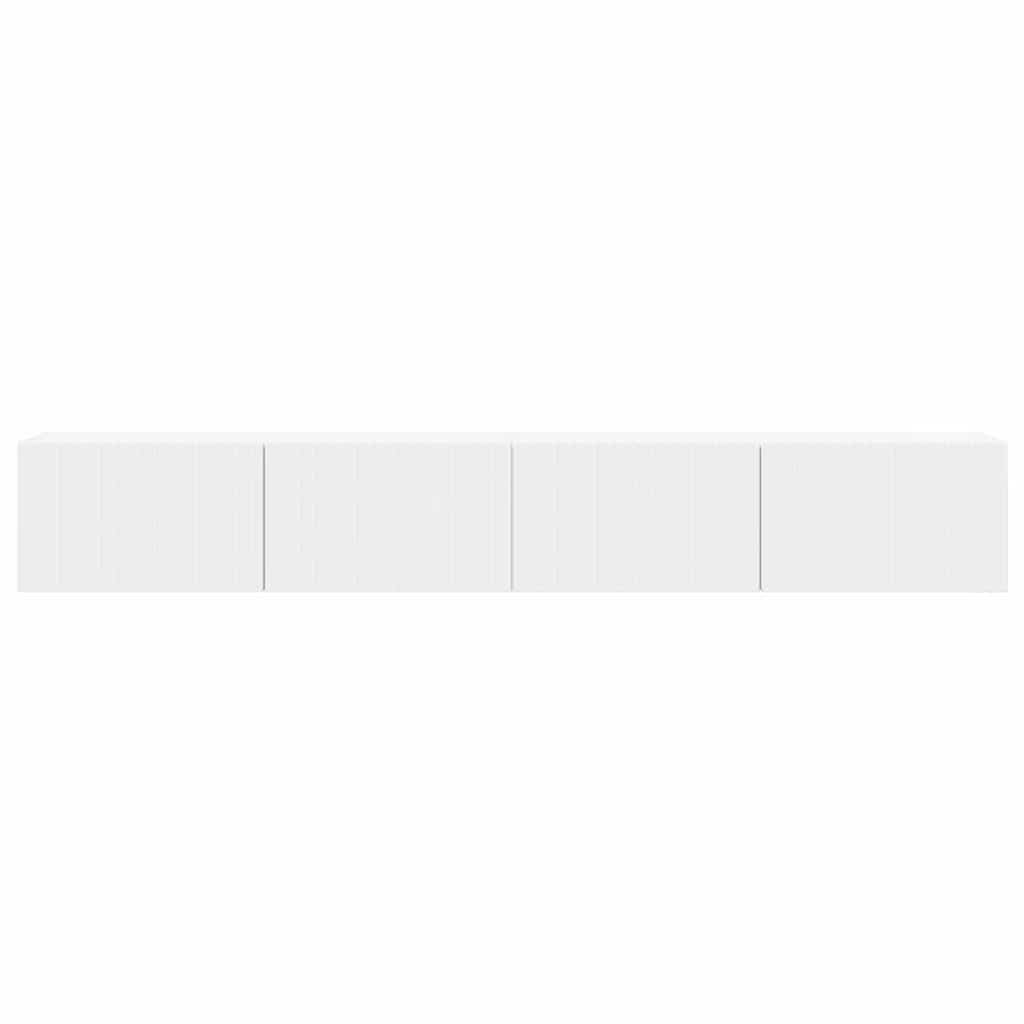 TV vægskab 2 pcs Hvid 60 x 31 x 29.5 cm Konstrueret træ