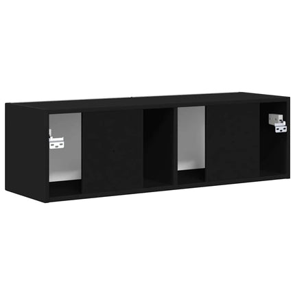 TV vægskab 98 x 31 x 29,5 cm Sort Konstrueret træ