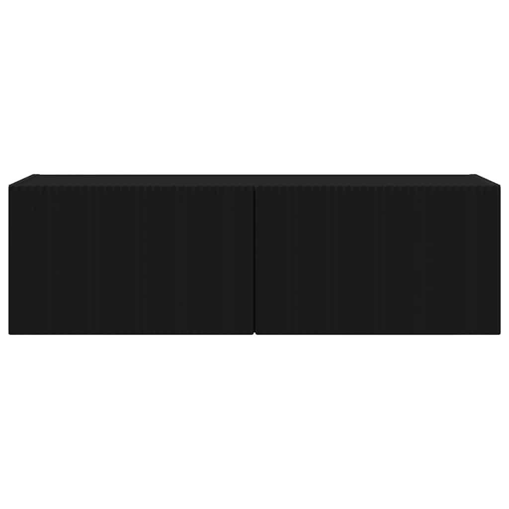 TV vægskab Vægmonteret Sort 60 x 31 x 29.5 cm Konstrueret træ