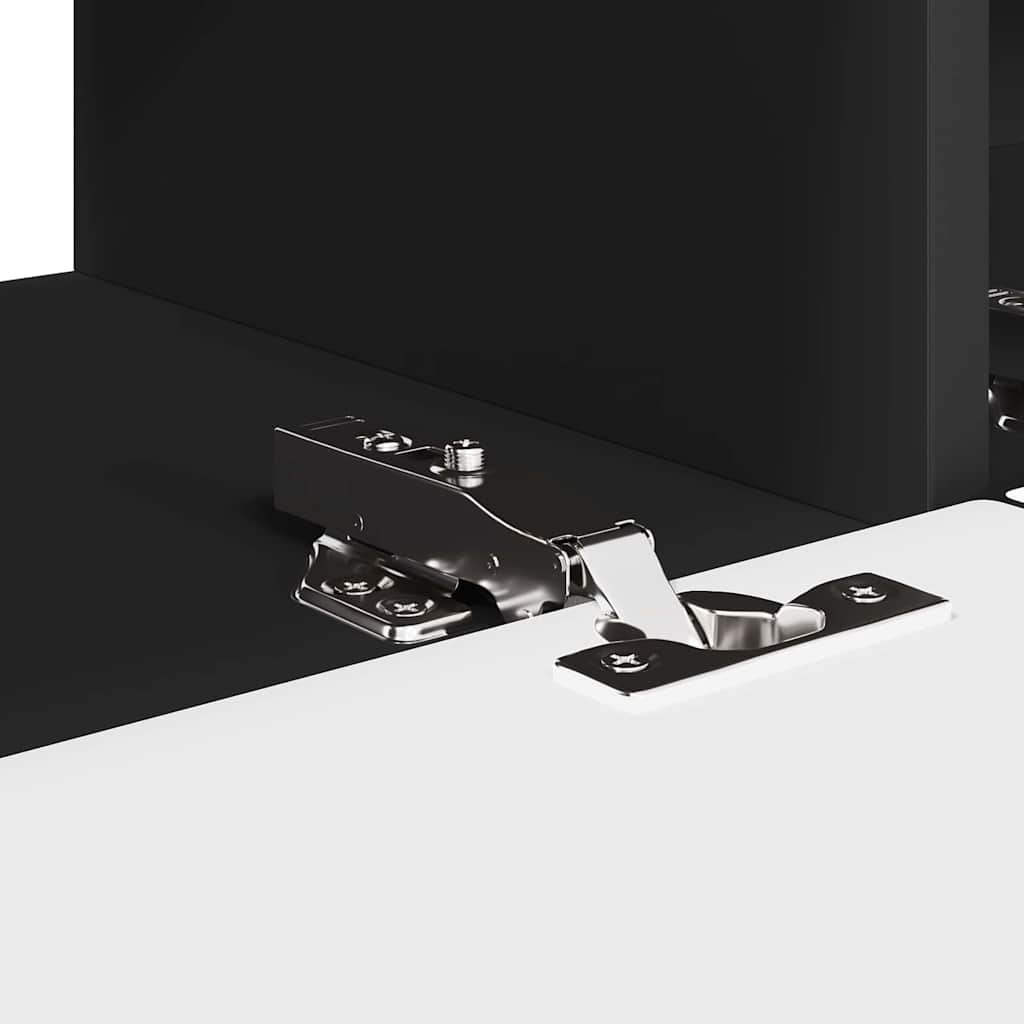 TV vægskab 2 pcs Sort 60 x 31 x 29.5 cm Konstrueret træ