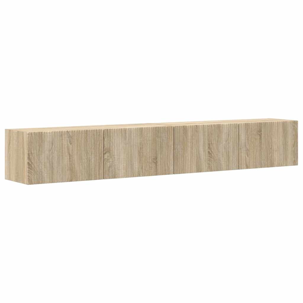 TV vægskab 2 pcs Sonoma 60 x 31 x 29.5 cm Konstrueret træ