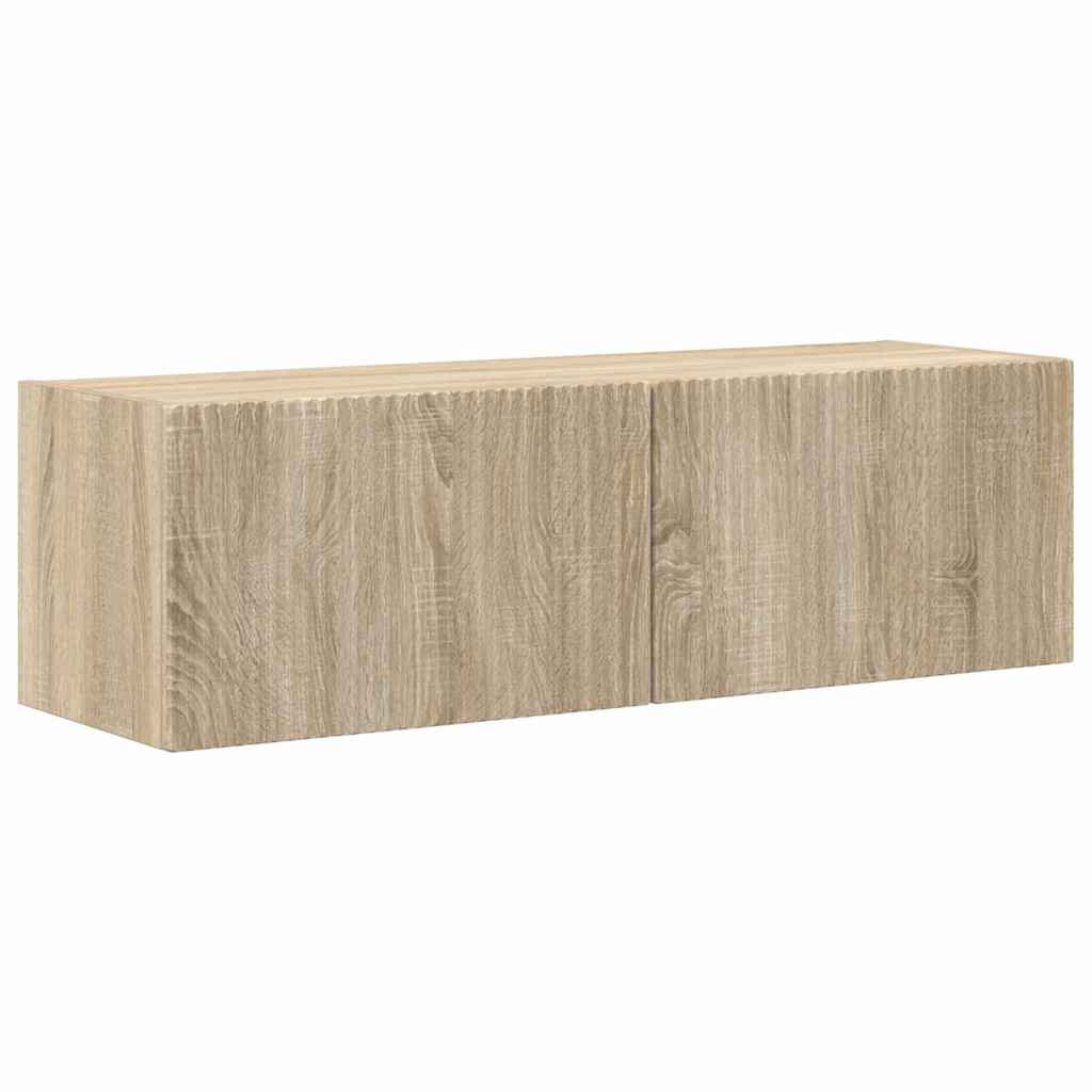 TV vægskab 2 pcs Sonoma 60 x 31 x 29.5 cm Konstrueret træ