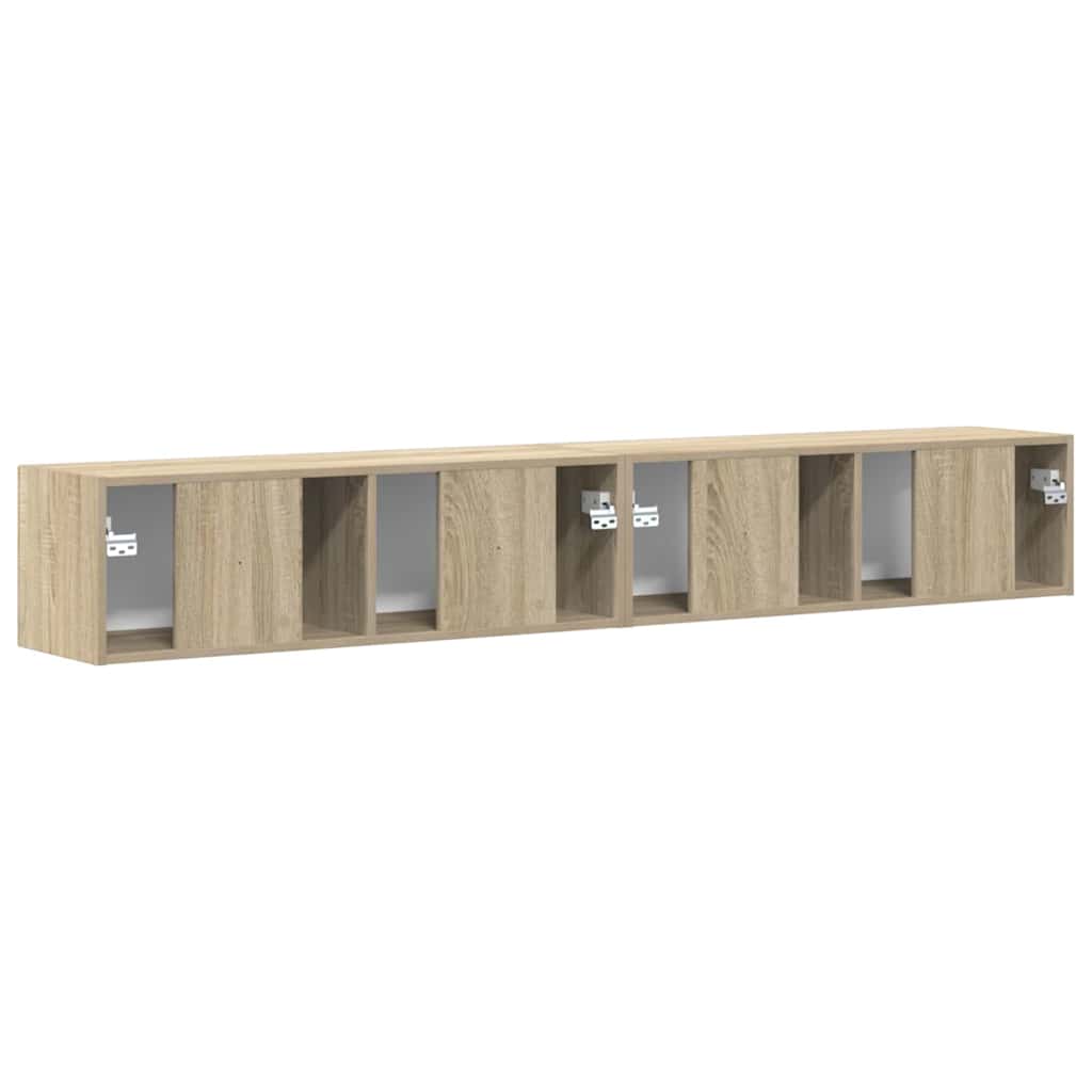 TV vægskab 2 pcs Sonoma 60 x 31 x 29.5 cm Konstrueret træ