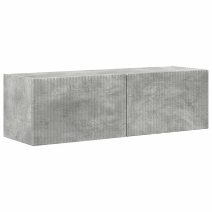 TV vægskab Vægmonteret Beton 98 x 31 x 29,5 cm Konstrueret træ