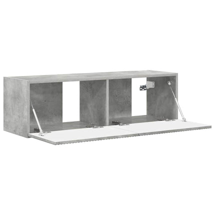 TV vægskab Vægmonteret Beton 98 x 31 x 29,5 cm Konstrueret træ