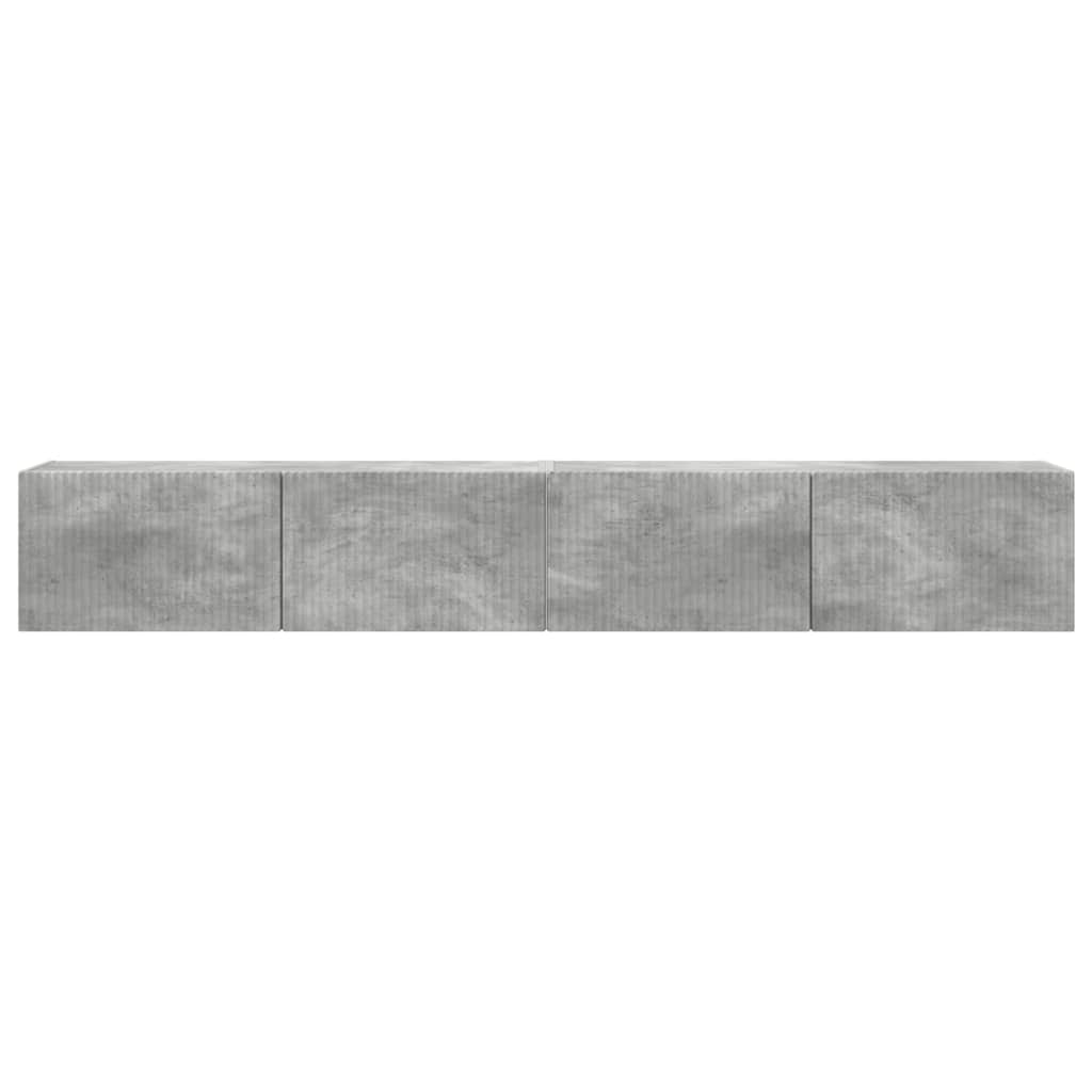 TV vægskab 2 pcs Beton 60 x 31 x 29.5 cm Konstrueret træ