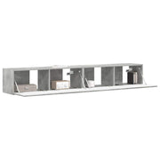 TV vægskab 2 pcs Beton 98 x 31 x 29,5 cm Konstrueret træ