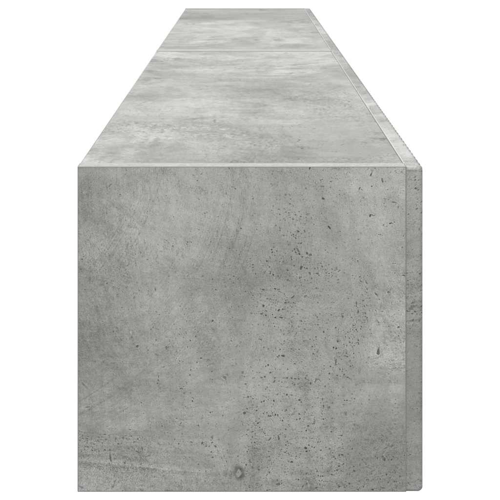 TV vægskab 2 pcs Beton 98 x 31 x 29,5 cm Konstrueret træ