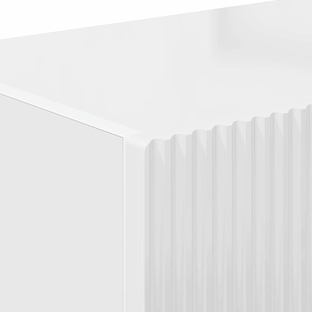 TV vægskab 2 pcs Gloss Hvid 60 x 31 x 29.5 cm Konstrueret træ