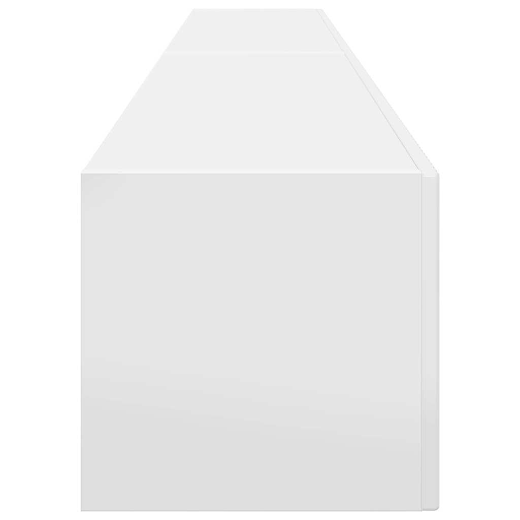 TV vægskab 2 pcs Gloss Hvid 60 x 31 x 29.5 cm Konstrueret træ