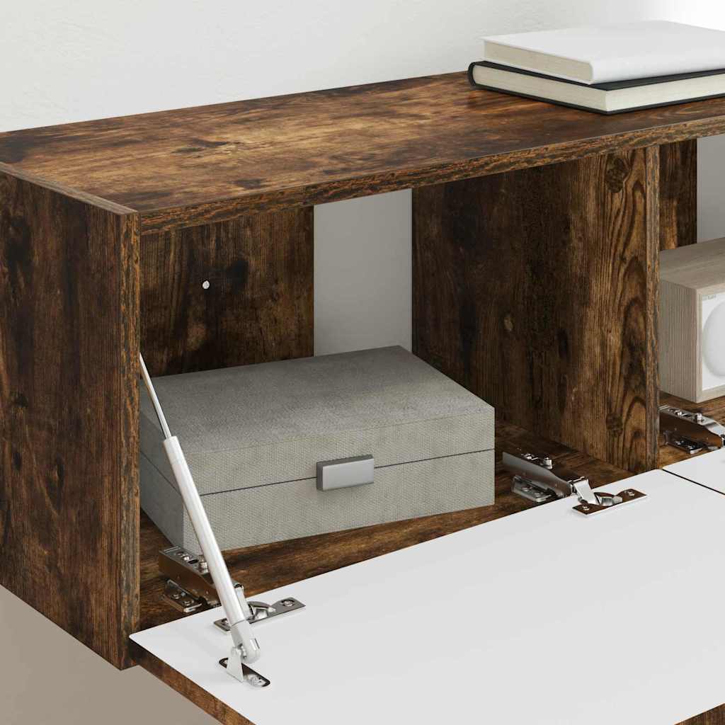 TV vægskab Røget eg 60 x 31 x 29.5 cm Konstrueret træ