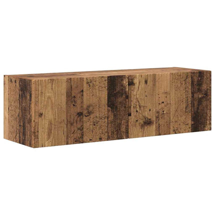 TV vægskab 2 pcs Gammelt træ 98 x 31 x 29,5 cm Konstrueret træ
