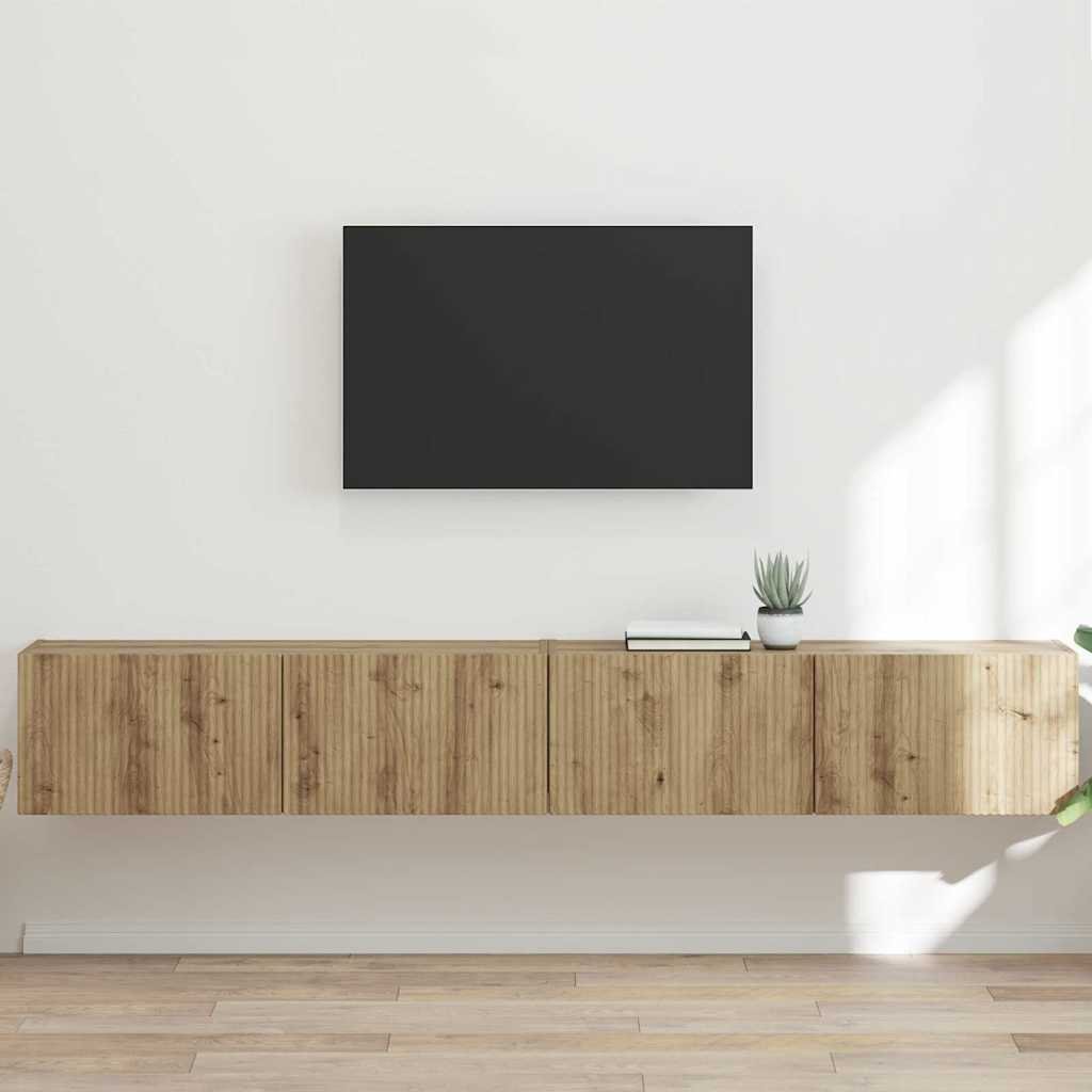 TV vægskab 2 pcs Artisan eg 60 x 31 x 29.5 cm Konstrueret træ