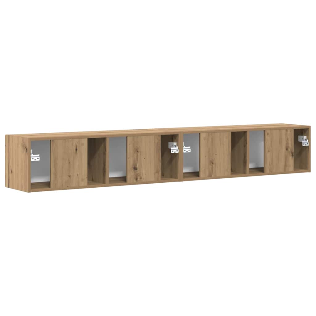 TV vægskab 2 pcs Artisan eg 60 x 31 x 29.5 cm Konstrueret træ