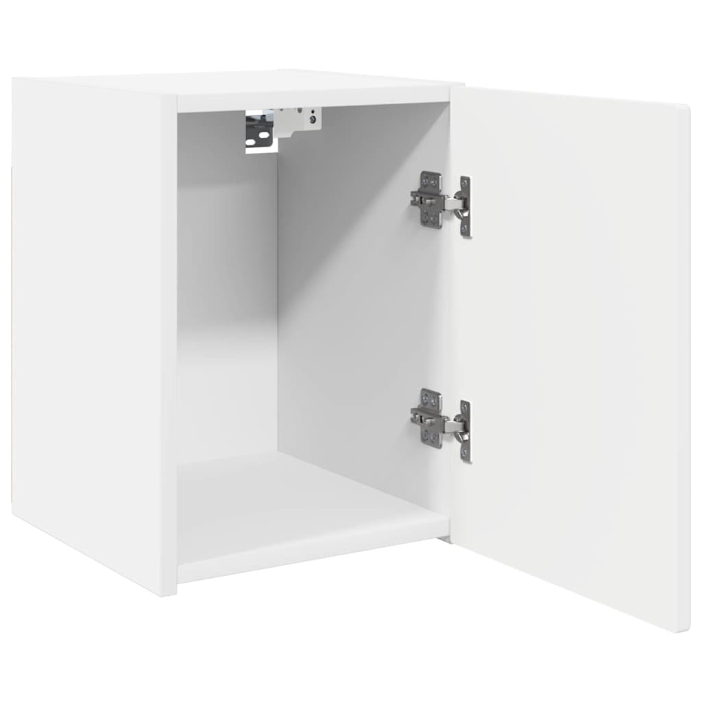 TV vægskab 2 pcs Hvid 30 x 31 x 40 cm Konstrueret træ