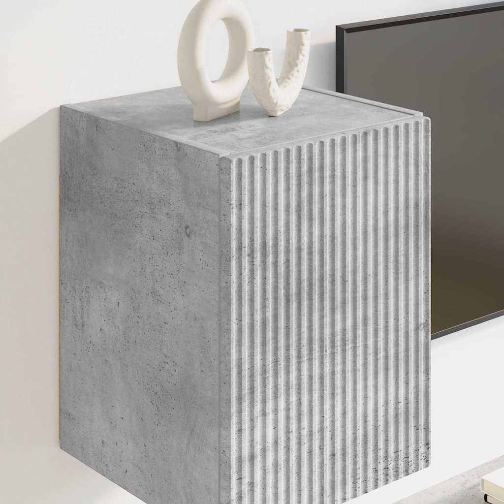 TV vægskab Vægmonteret Beton 30 x 31 x 40 cm Konstrueret træ
