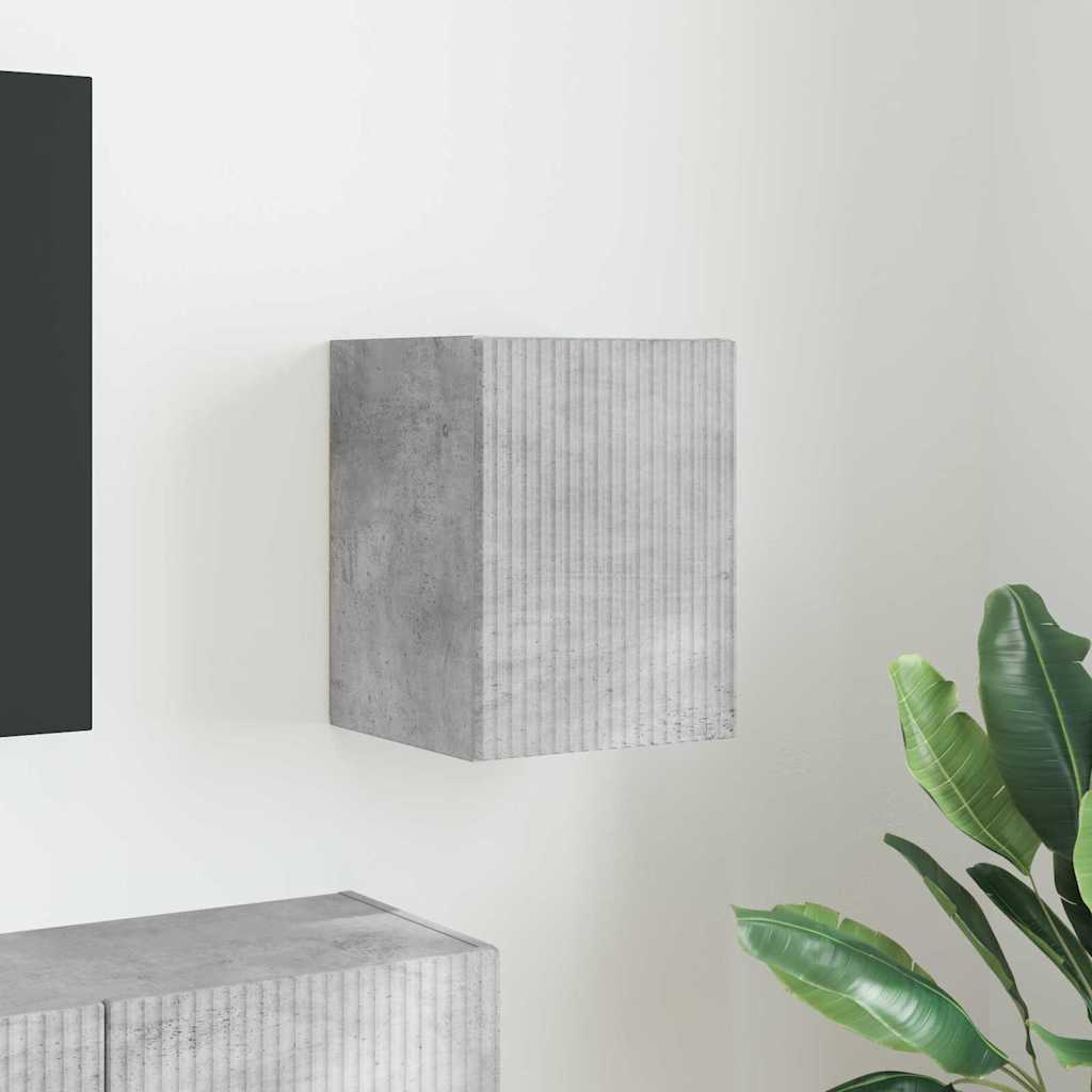 TV vægskab Vægmonteret Beton 30 x 31 x 40 cm Konstrueret træ