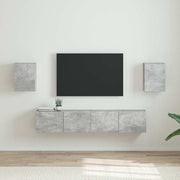 TV vægskab 2 pcs Beton 30 x 31 x 40 cm Konstrueret træ