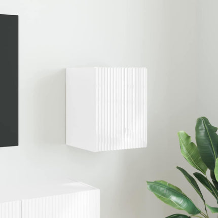 TV vægskab 30 x 31 x 40 cm Gloss Hvid Konstrueret træ