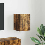 TV vægskab Vægmonteret Røget eg 30 x 31 x 40 cm Konstrueret træ