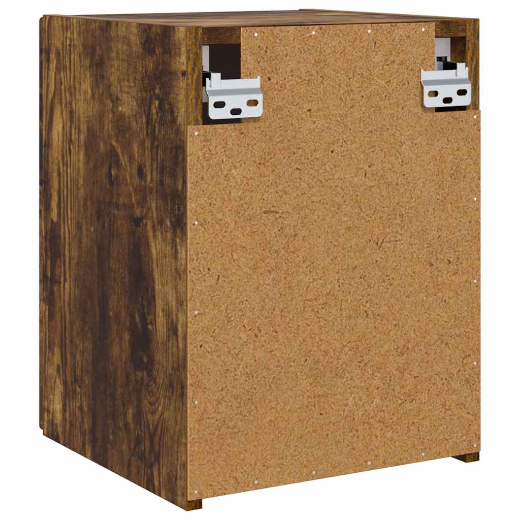 TV vægskab Vægmonteret Røget eg 30 x 31 x 40 cm Konstrueret træ