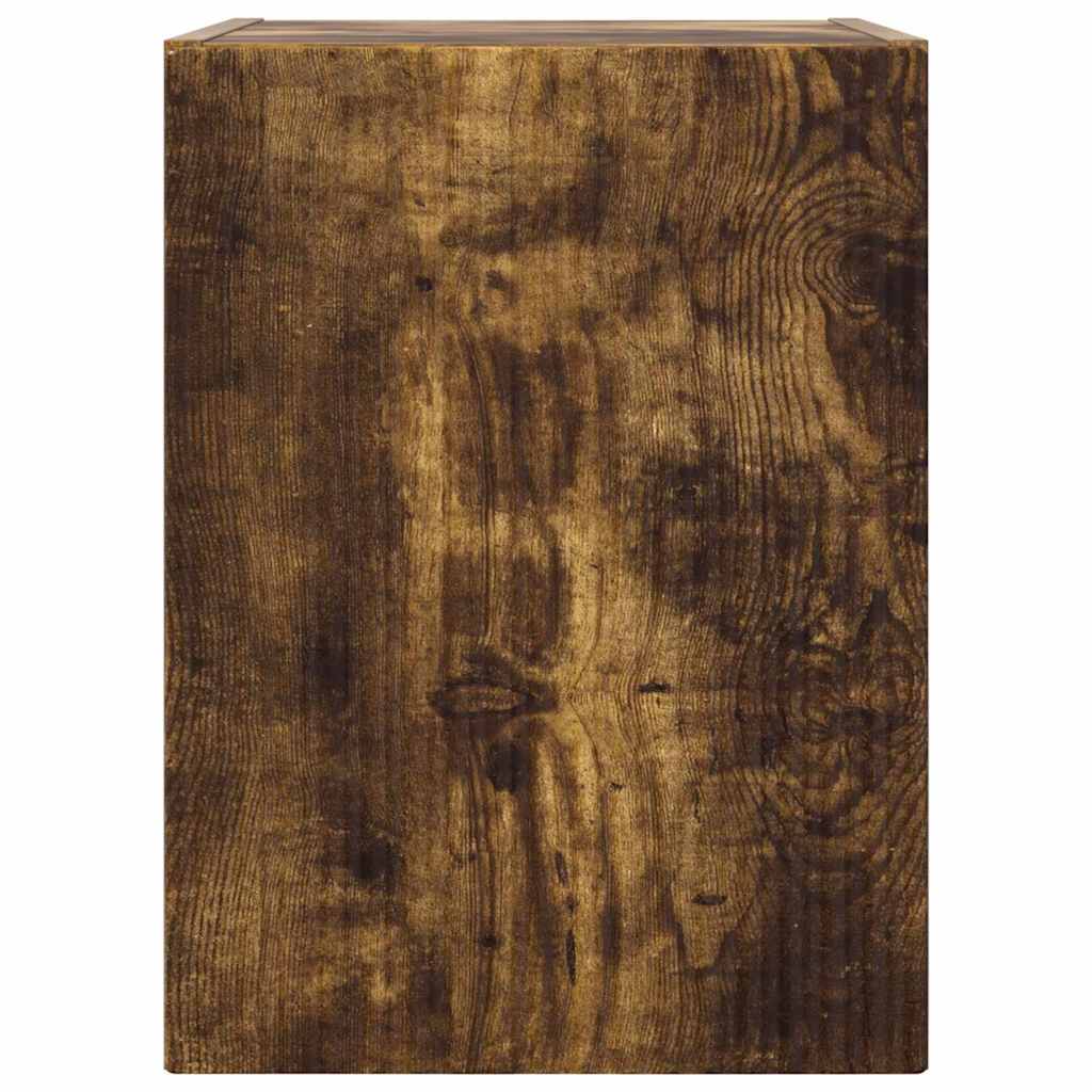 TV vægskab Vægmonteret Røget eg 30 x 31 x 40 cm Konstrueret træ