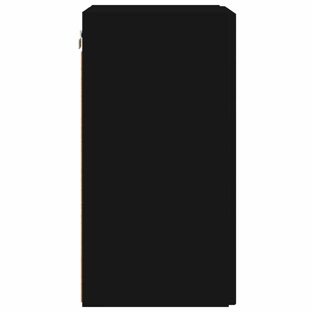 TV vægskab 2 pcs Sort 30 x 31 x 60 cm Konstrueret træ