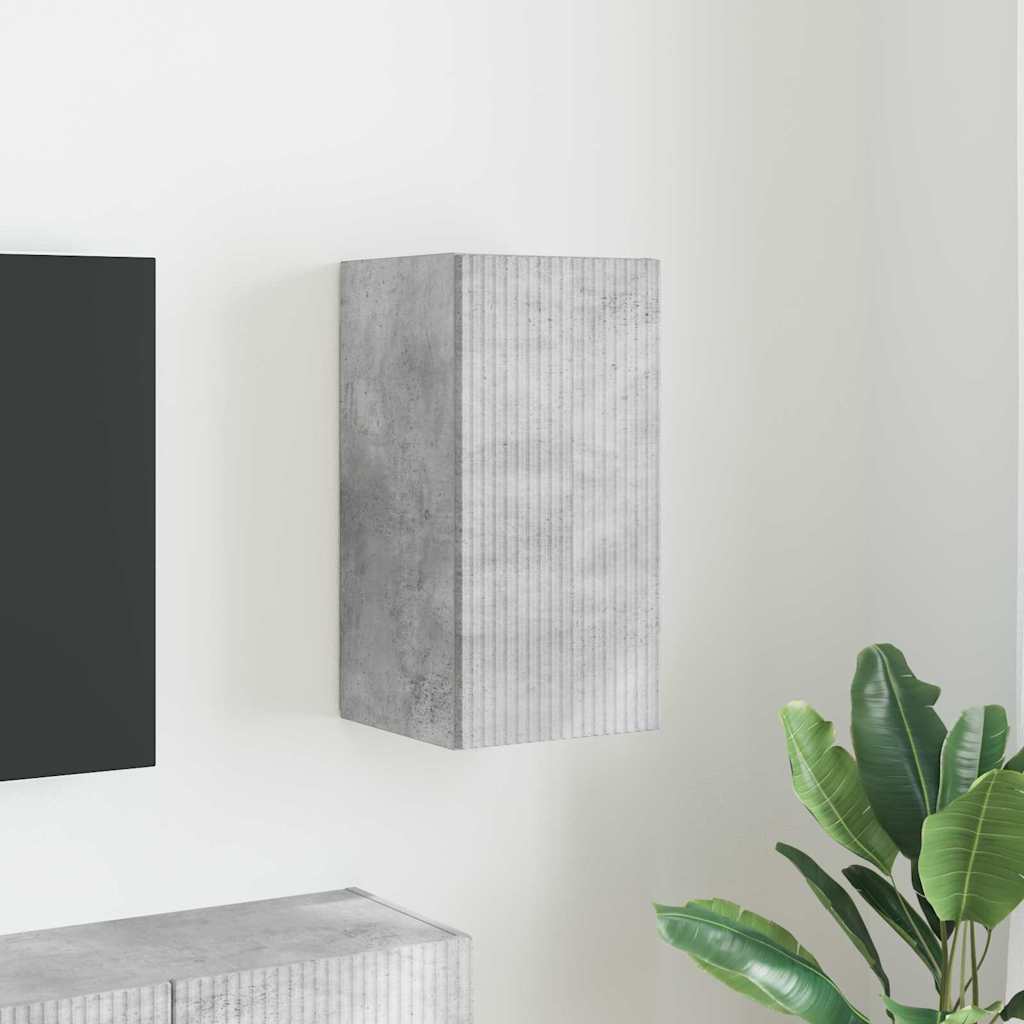 TV vægskab Vægmonteret Beton 30 x 31 x 60 cm Konstrueret træ