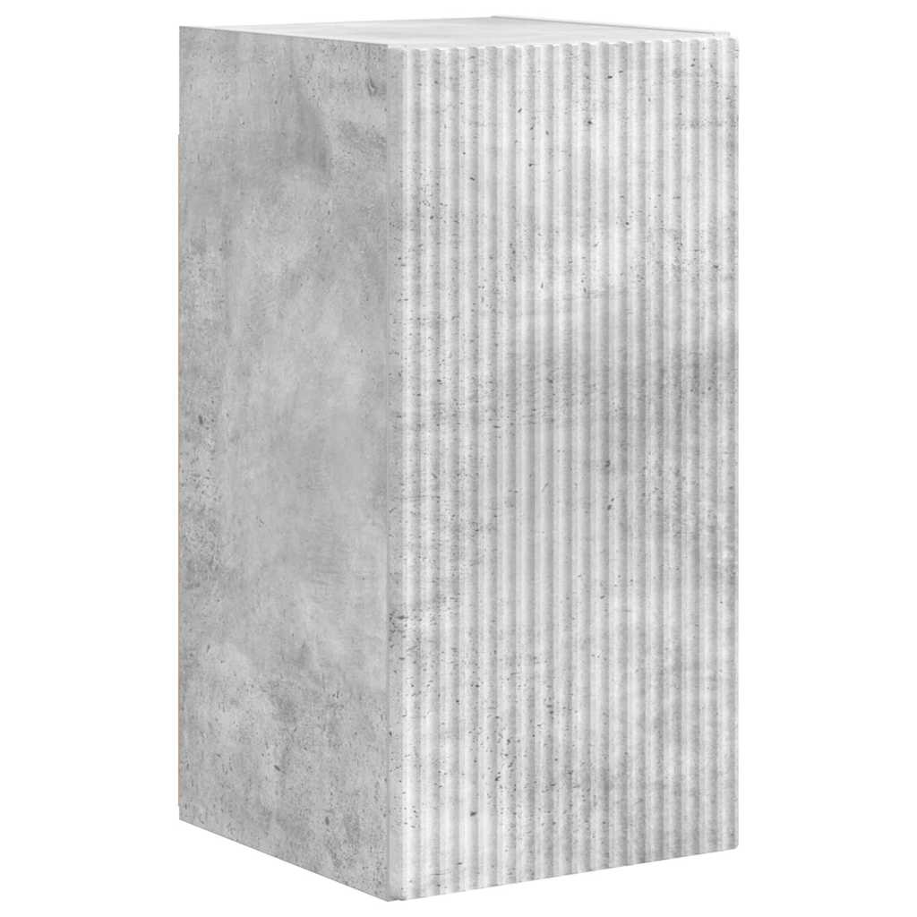 TV vægskab 2 pcs Beton 30 x 31 x 60 cm Konstrueret træ