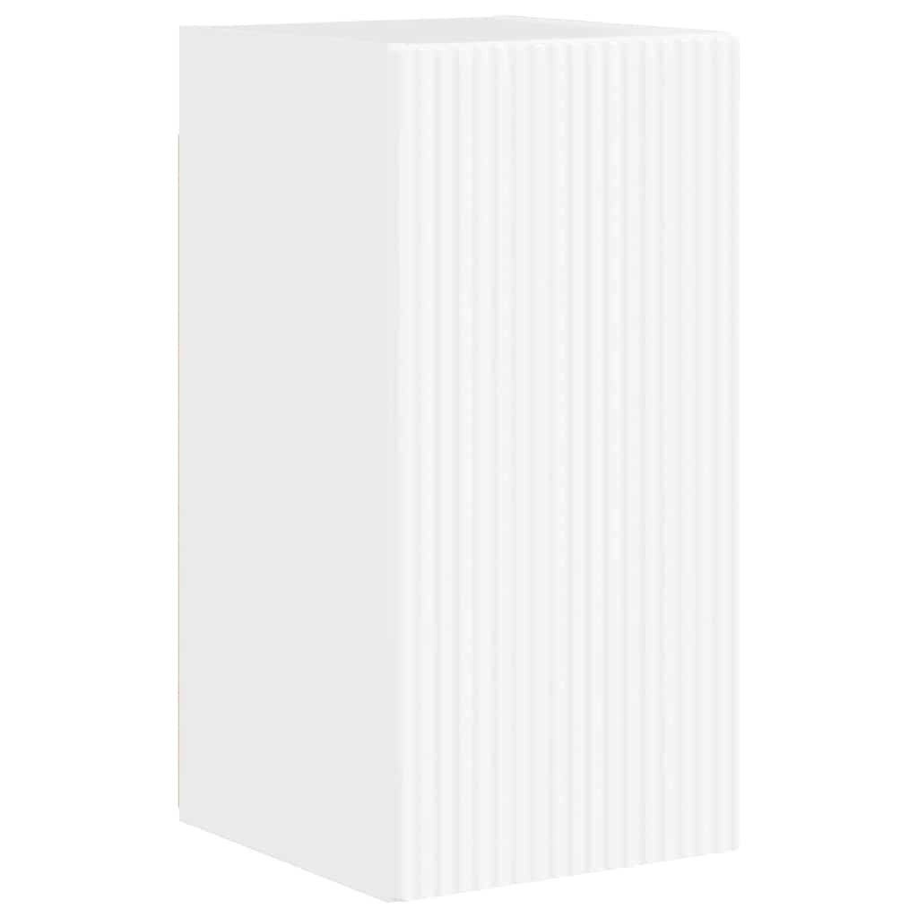 TV vægskab 2 pcs Gloss Hvid 30 x 31 x 60 cm Konstrueret træ