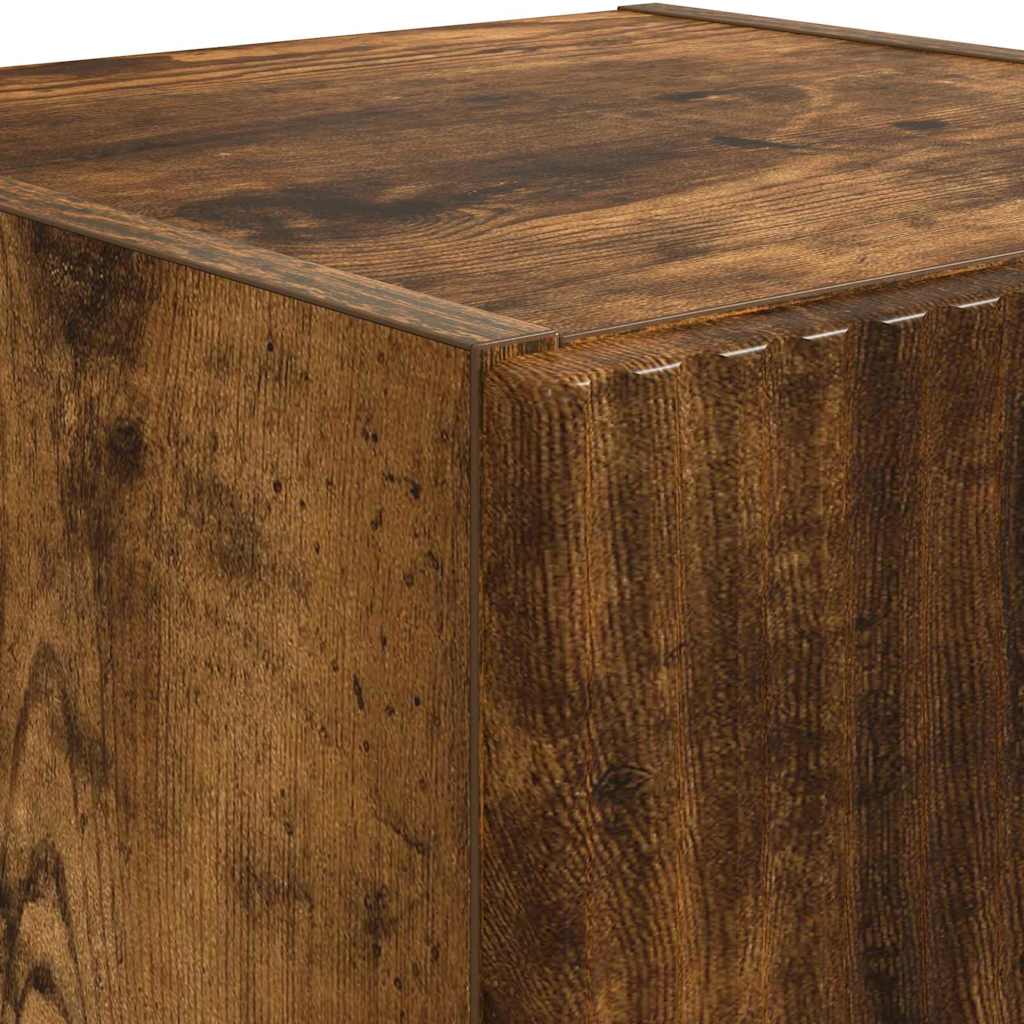 TV vægskab Vægmonteret Røget eg 30 x 31 x 60 cm Konstrueret træ