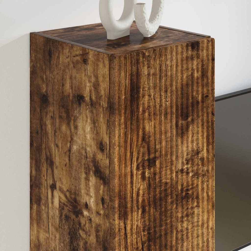 TV vægskab Vægmonteret Røget eg 30 x 31 x 60 cm Konstrueret træ