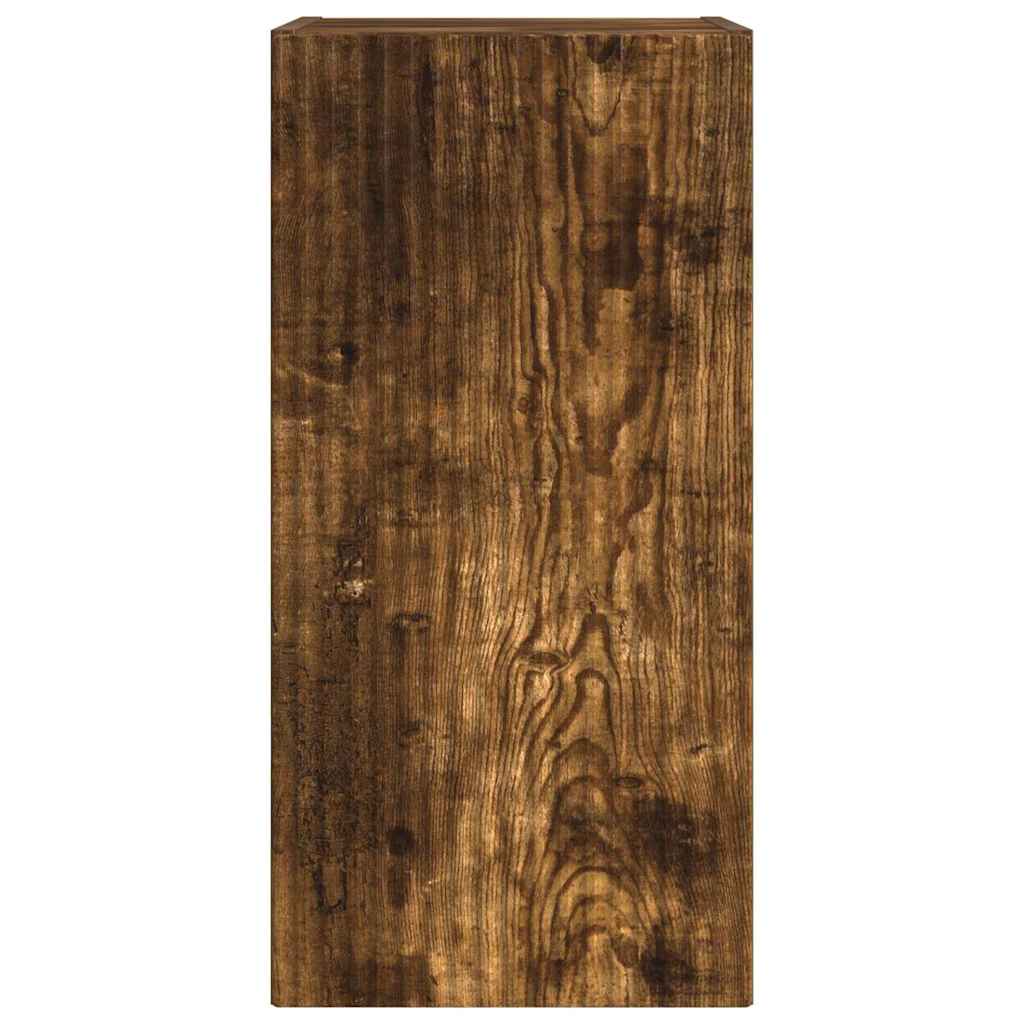 TV vægskab Vægmonteret Røget eg 30 x 31 x 60 cm Konstrueret træ