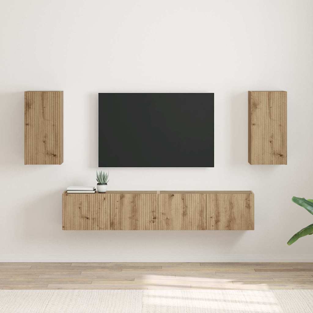 TV vægskab 2 pcs Artisan eg 30 x 31 x 60 cm Konstrueret træ