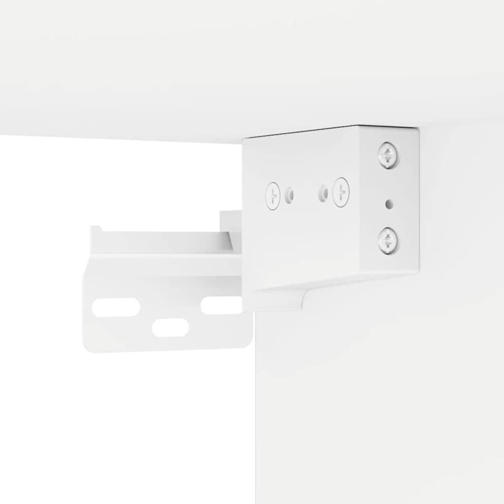 TV vægskab 2 pcs Hvid 30 x 31 x 80 cm Konstrueret træ