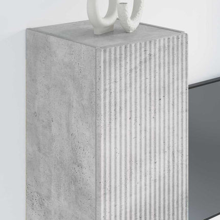 TV vægskab Vægmonteret Beton 30 x 31 x 80 cm Konstrueret træ