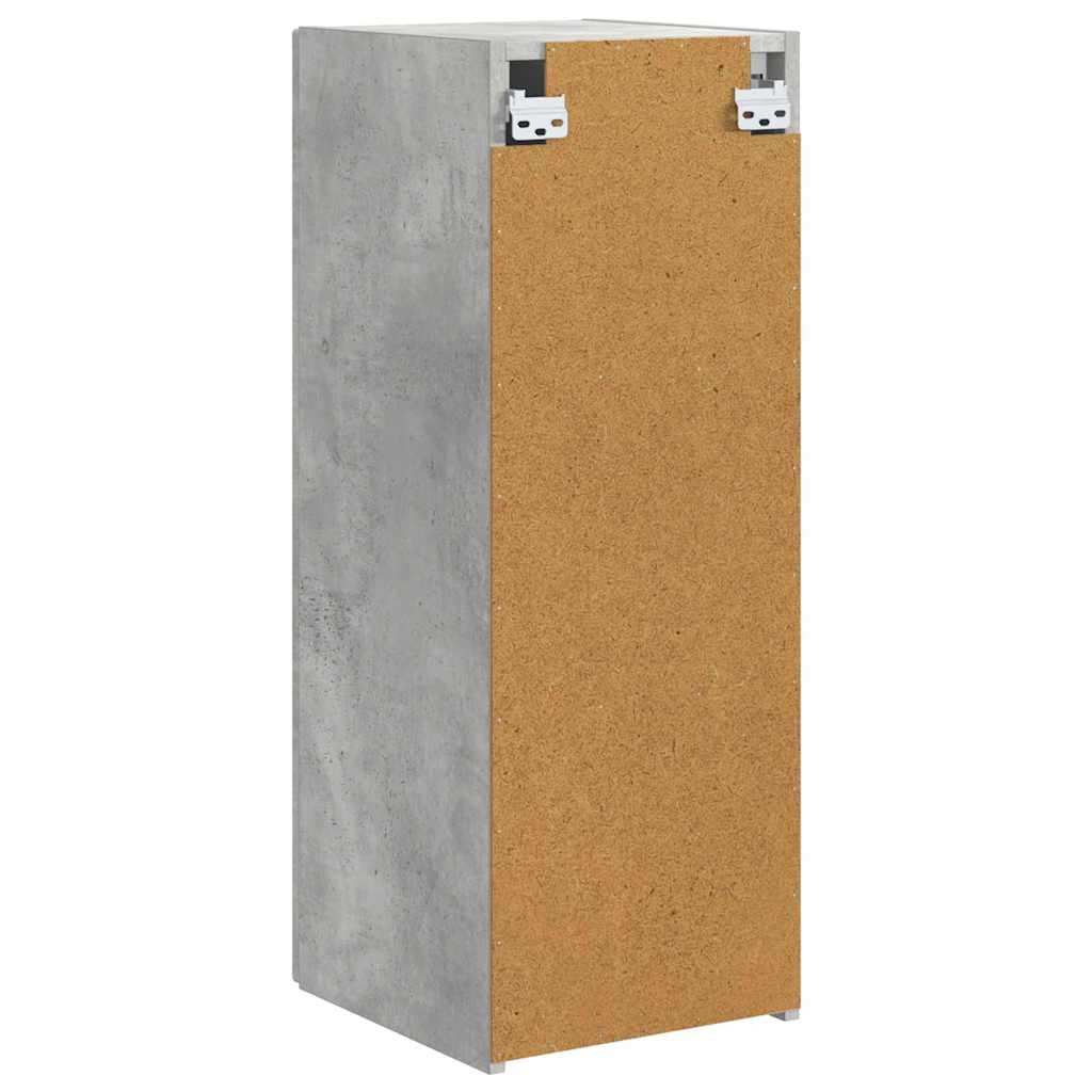 TV vægskab Vægmonteret Beton 30 x 31 x 80 cm Konstrueret træ