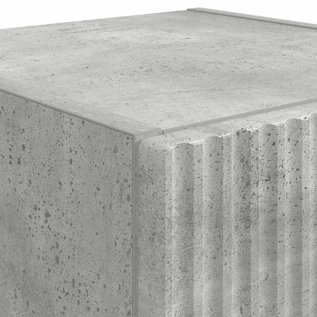 TV vægskab 2 pcs Beton 30 x 31 x 80 cm Konstrueret træ