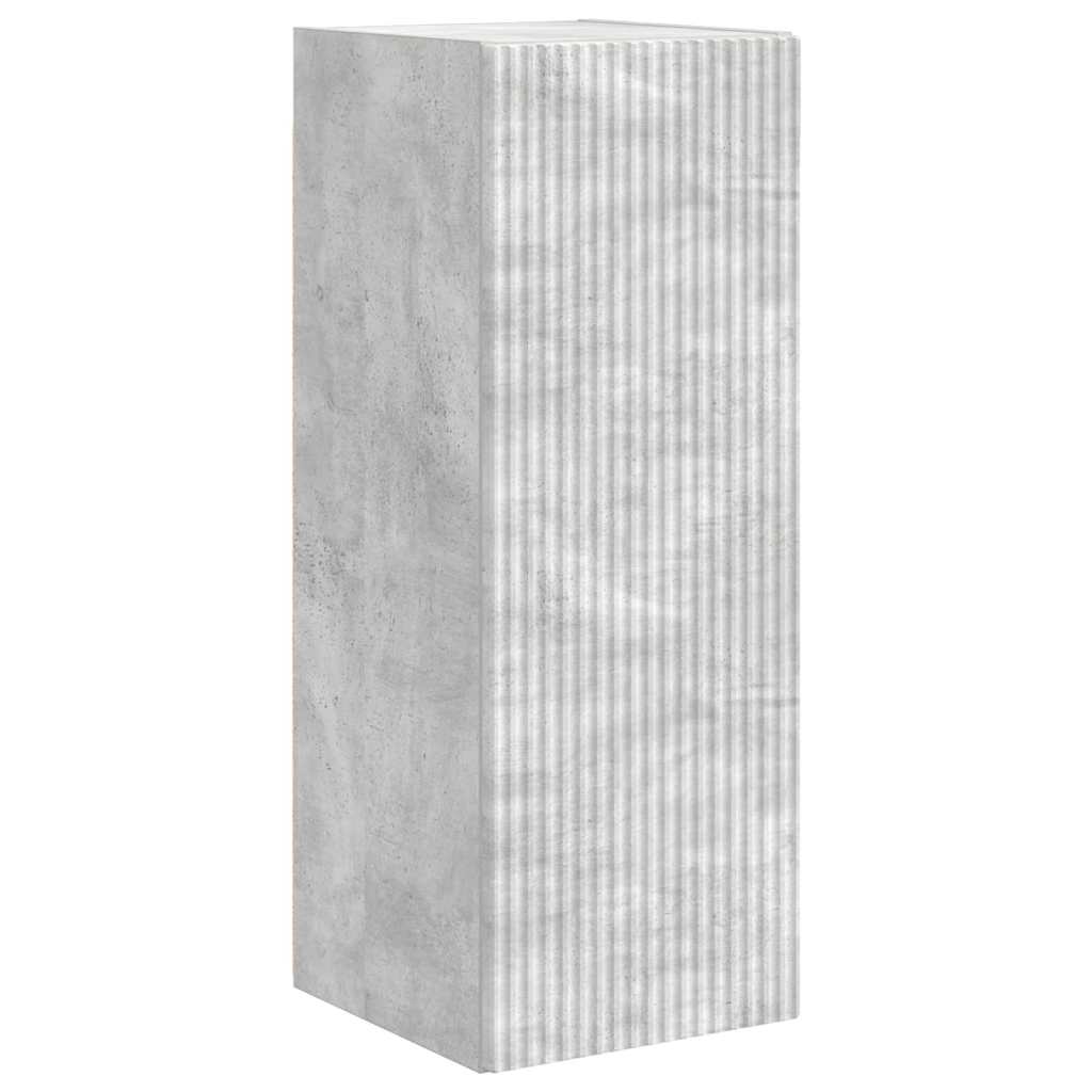 TV vægskab 2 pcs Beton 30 x 31 x 80 cm Konstrueret træ